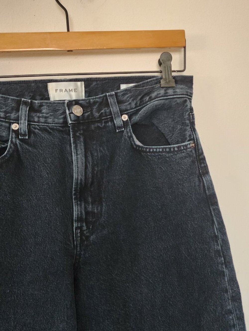 Womens Frame The Bubble Dark Wash Jeans Size 27 - Picture 4 of 9